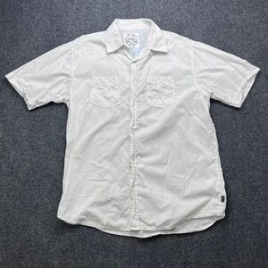 Modern Culture Y2K Angel Wings Graphic White Button Down Shirt